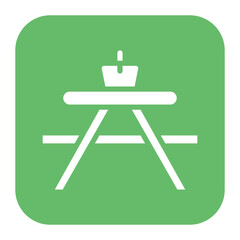 Picnic of Table icon vector image. Can be used for Oktoberfest.