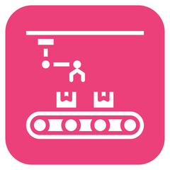 Conveyor Robot icon vector image. Can be used for Biometrics.