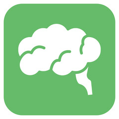 Human Brain icon vector image. Can be used for Biometrics.
