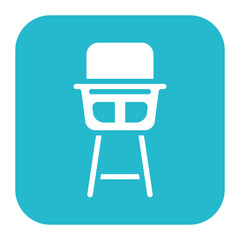 Baby Chair icon vector image. Can be used for Baby Shower.