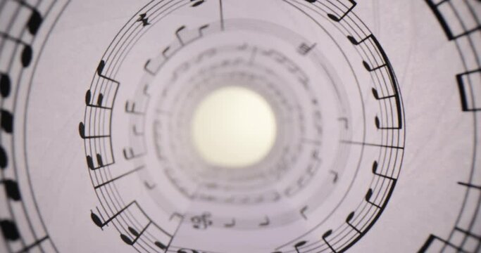 Musical notes and music education concept