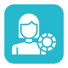 Lifeguard Female icon vector image. Can be used for Beach Resort.