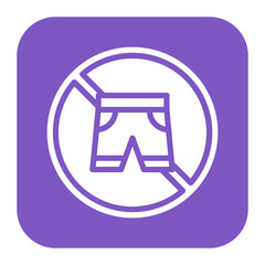 Nude Beach icon vector image. Can be used for Beach Resort.