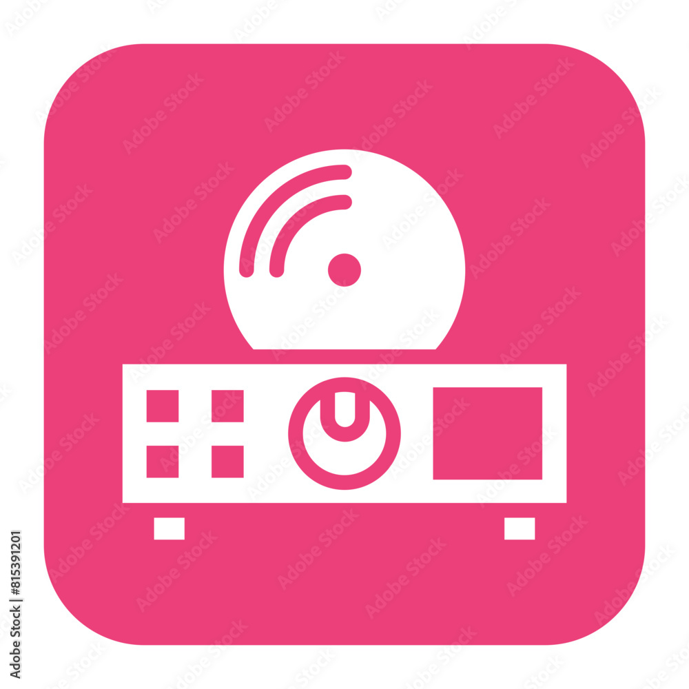 Poster cd player icon vector image. can be used for retro.