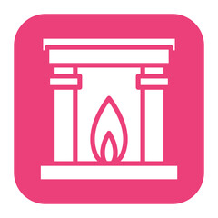 Fireplace icon vector image. Can be used for Retro.