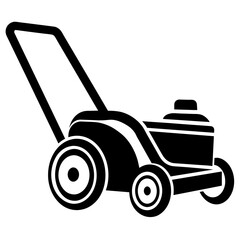 illustration of a Lawn mower vector icon silhouette