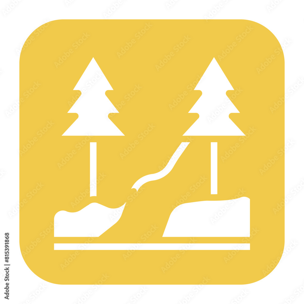 Poster forest icon vector image. can be used for adventure.