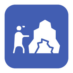 Caving icon vector image. Can be used for Adventure.