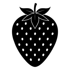 strawberry isolated vector icon silhouette illustration