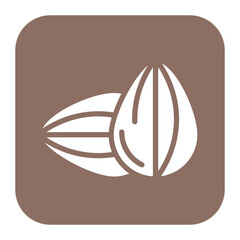 Almonds icon vector image. Can be used for Nutrition.