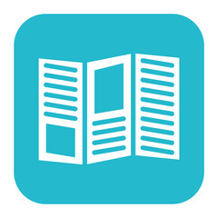 Folded Booklet icon vector image. Can be used for Printing.