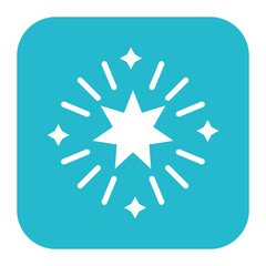 Glowing Star icon vector image. Can be used for Carnival.