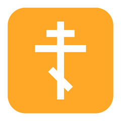 Orthodox Cross icon vector image. Can be used for Carnival.