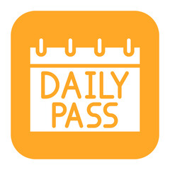 Daily Pass icon vector image. Can be used for Golf.