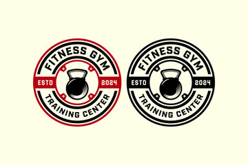 kettle bell logo design for bodybuilding, powerlifting, weightlifting, fitness and gym club