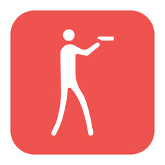 Shooting in standing position icon vector image. Can be used for Shooting.