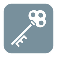 Key icon vector image. Can be used for Fairytale.