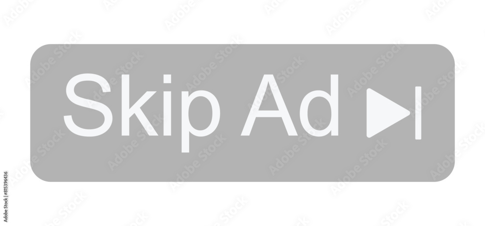 Poster skip ad button. skip advertisement transparent png button for website, online video player. vector i
