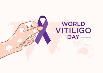 Obraz premium World Vitiligo Day is observed annually on June 25th, dedicated to raising awareness about vitiligo.