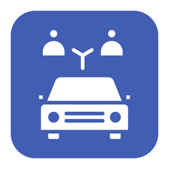 Car Sharing icon vector image. Can be used for Coworking Space.