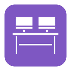 Dual Monitors icon vector image. Can be used for Coworking Space.