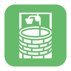 Water Well icon vector image. Can be used for Agriculture.