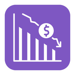 Depreciation icon vector image. Can be used for Credit And Loan.