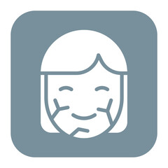 Dry Skin icon vector image. Can be used for Cosmetology.