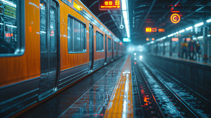 train in subway - Powered by Adobe