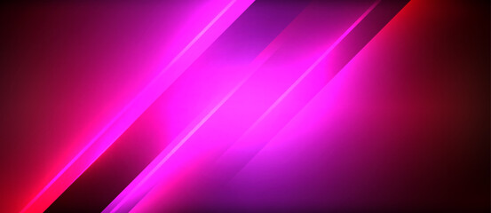 Fototapeta premium A vibrant neon purple and magenta line contrasted against an electric blue background, creating a stunning and eyecatching graphic pattern