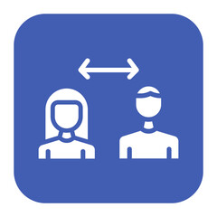 Social Distancing icon vector image. Can be used for Home Services.