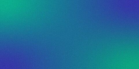 Abstract blue purple green color gradient background. Iridescent grainy grunge texture with with heavy noise and gradient. Cobalt sapphire blue color gradient blurred backdrop.