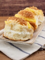 크림빵, 식사, 음식, 제빵