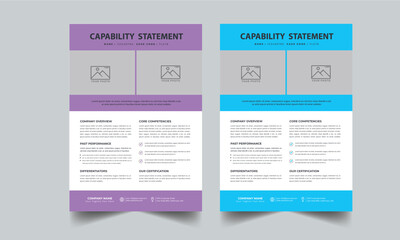 Capability Statement Template Design.