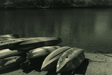canoe on lake