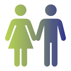 Couple icon with gradient style