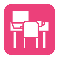 Laptop Workspace icon vector image. Can be used for Remote Working.