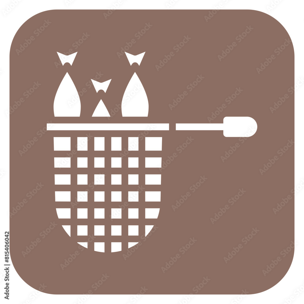 Poster fish net icon vector image. can be used for fish and seafood.