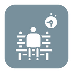 Alone Time icon vector image. Can be used for Vacation Planning.