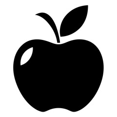 Apple icon vector silhouette illustration