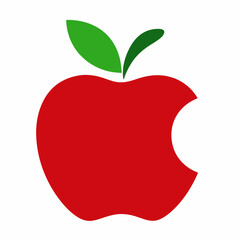 Apple icon vector art silhouette illustration