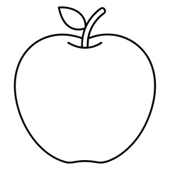 Apple icon vector art silhouette illustration line art