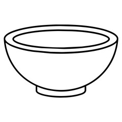 Bowl icon vector art silhouette illustration line
