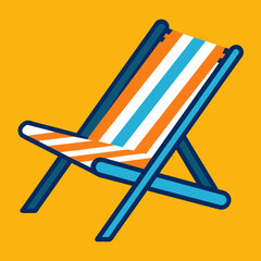 Deckchair icon vector art