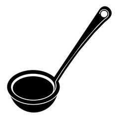 Ladle icon vector art silhouette illustration