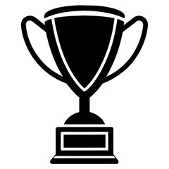 Trophy vector icon silhouette illustration