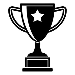 Trophy vector icon silhouette illustration