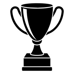 Trophy icon vector silhouette illustration