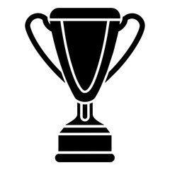 Trophy icon vector silhouette illustration