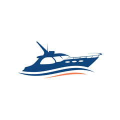 Boat Logo Design Vector Image